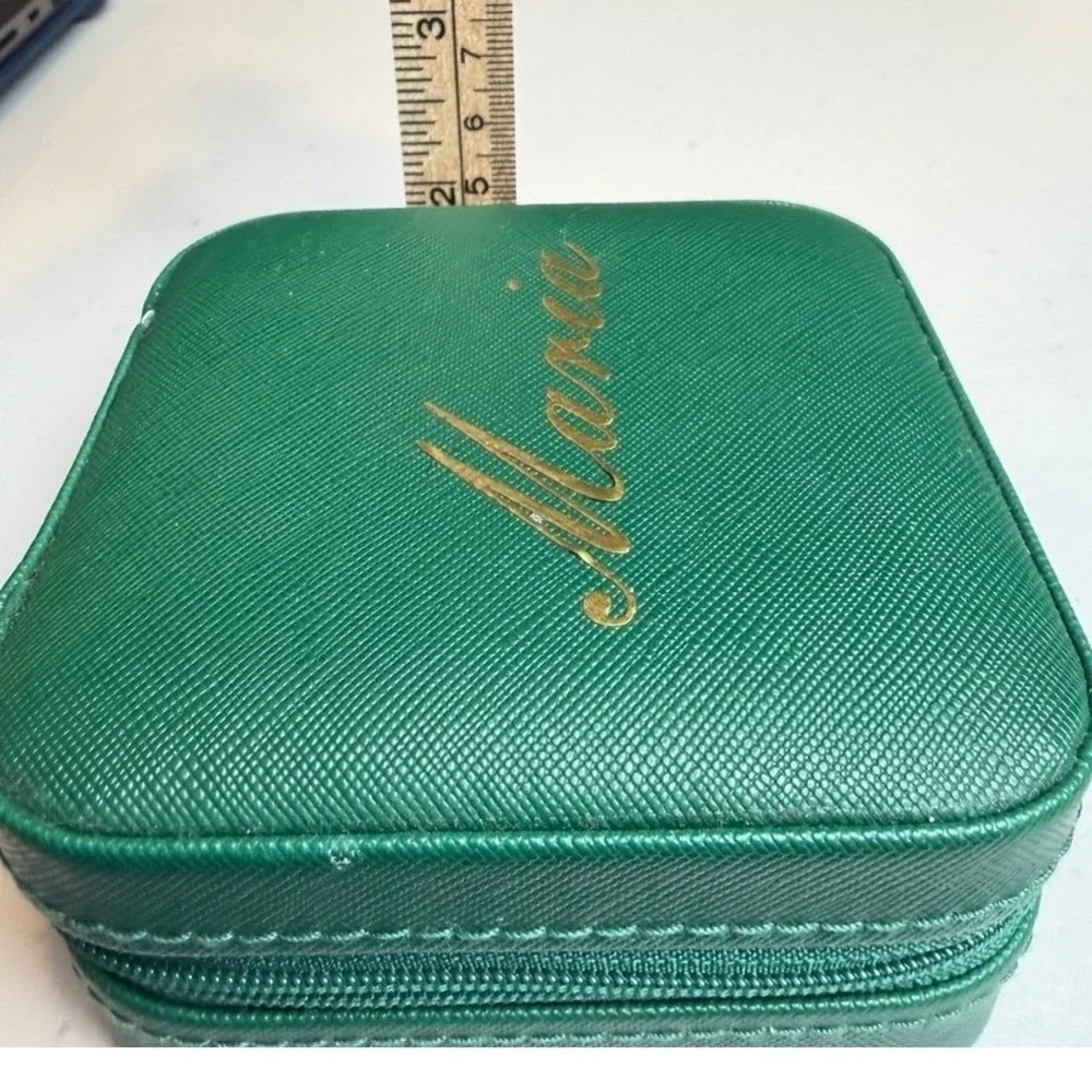 Green‎ Maria Jewelry Travel Case Green Organizer Vacation Travel Gift Jewelry
